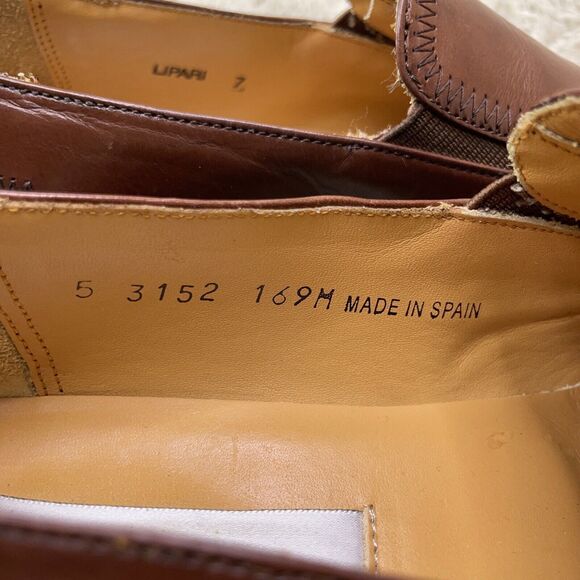 Mezlan Men's Size US 7 Lipari Penny Loafer Brown Slip-On Dress Shoes SPAIN Made - Picture 7 of 10